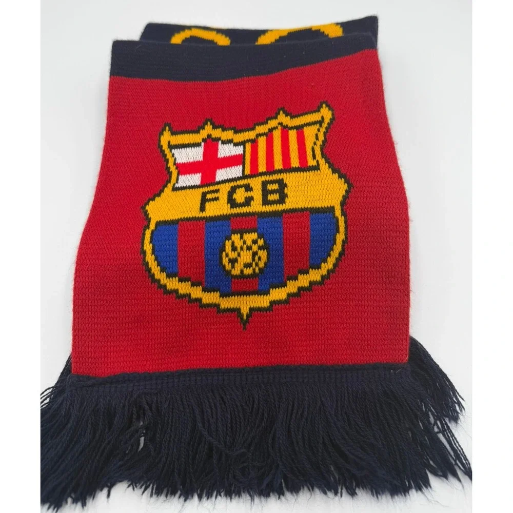 FC Barcelona 2015 USA Tour Scarf Red Navy Blue Soccer Football Fan Scarf FCB